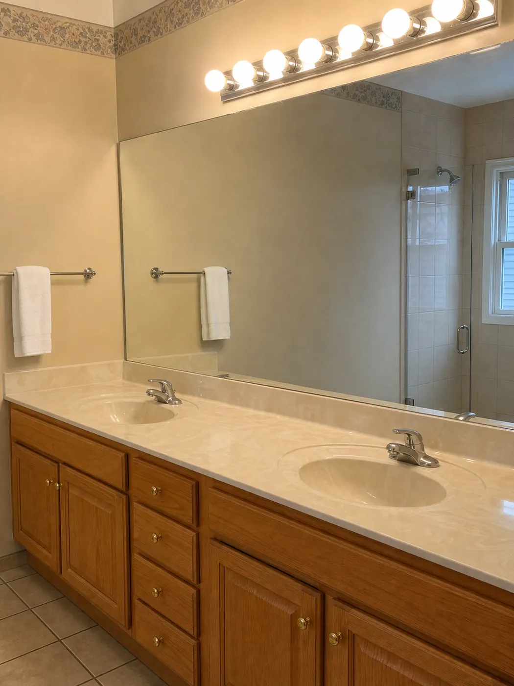 The same bathroom before the remodel
